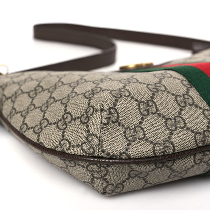 Gucci GG Supreme Monogram Web Small Ophidia Half Moon Hobo Brown 8 of 9