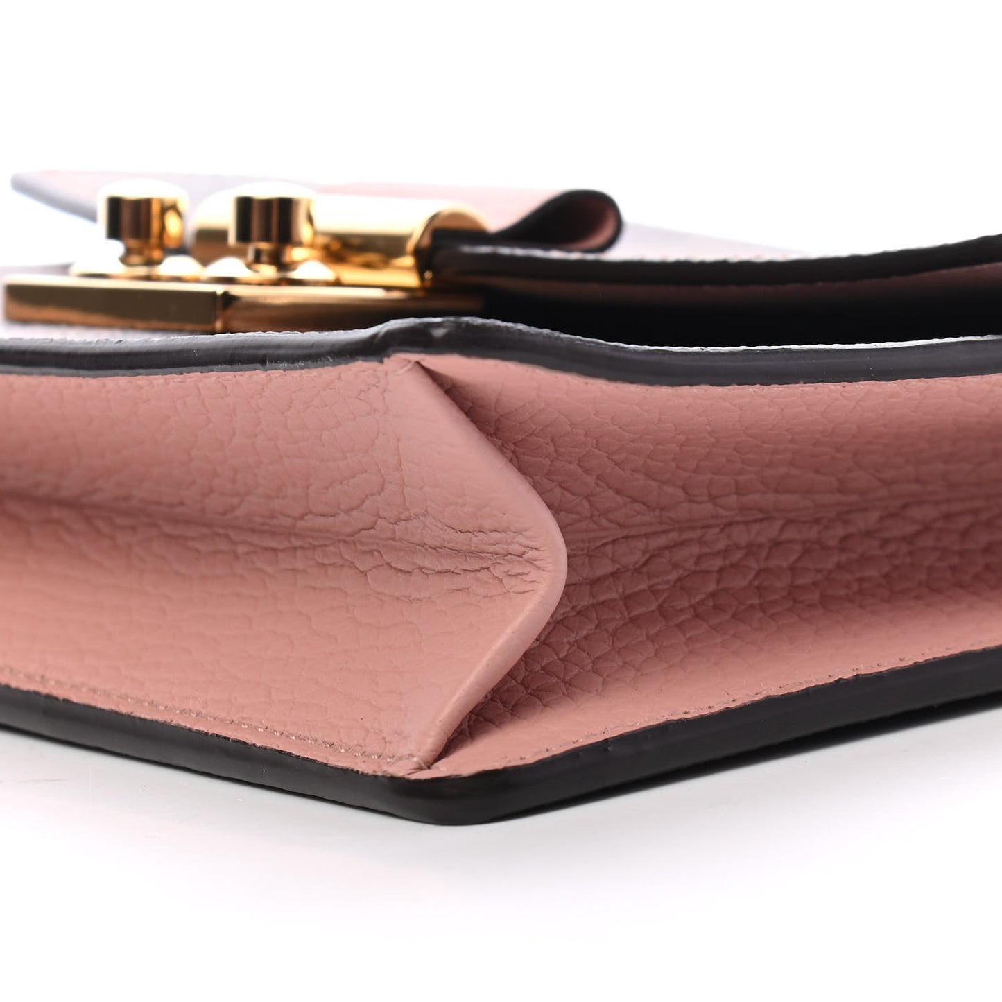Damier Ebene Croisette Chain Wallet Magnolia