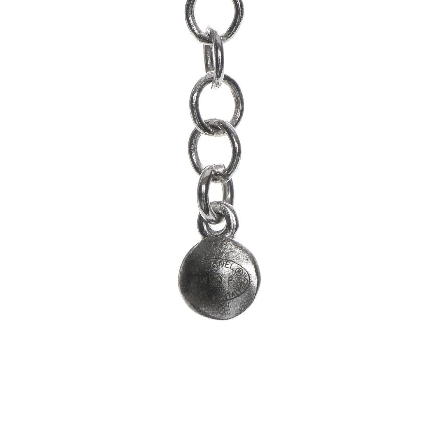 Pearl Cluster CC Necklace Silver