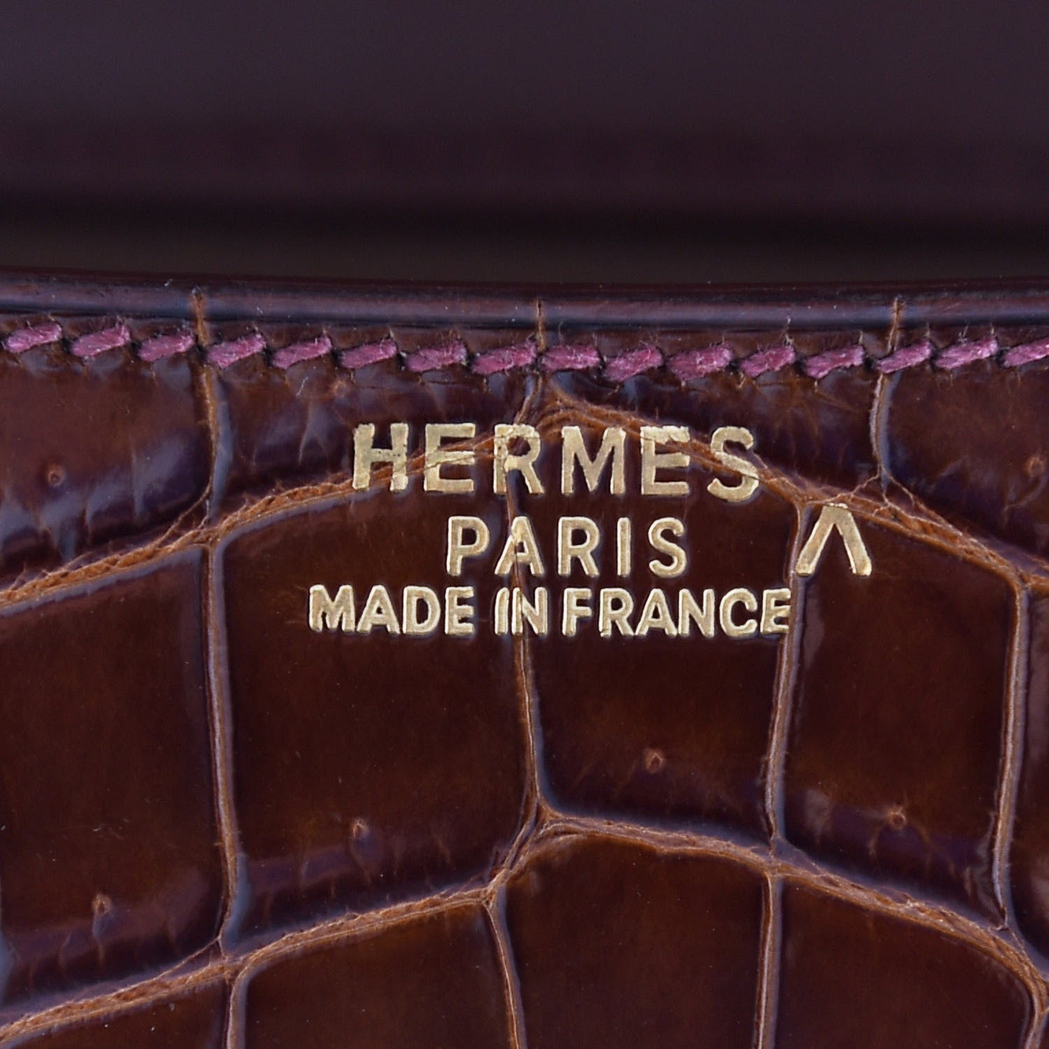 Hermes Shiny Porosus Crocodile Constance 23 Miel 11 of 11