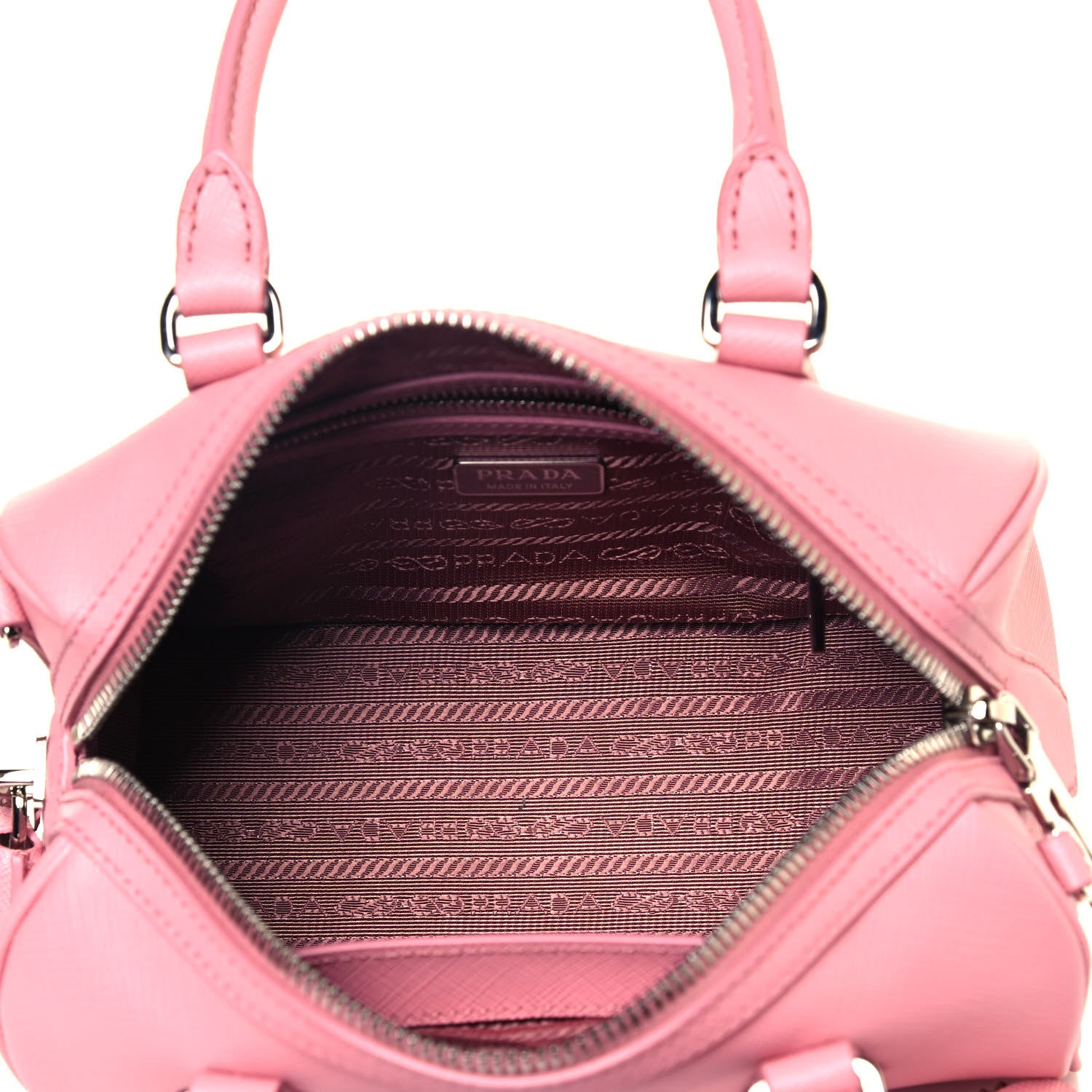 Prada Saffiano Lux Top Handle Crossbody Bag Petalo 5 of 11
