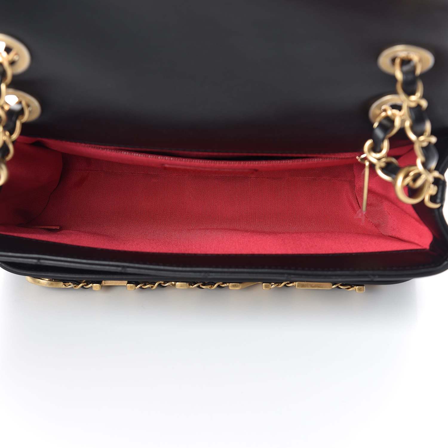 Chanel Calfskin Quilted Enchained Flap Black 5 of 11