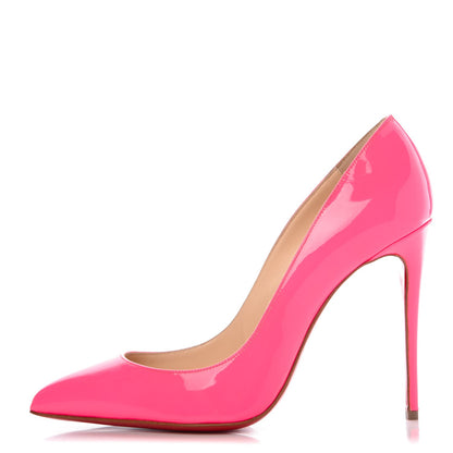 Christian Louboutin Patent Pigalle Follies 100 Pumps 38 Shocking Pink 1 of 9