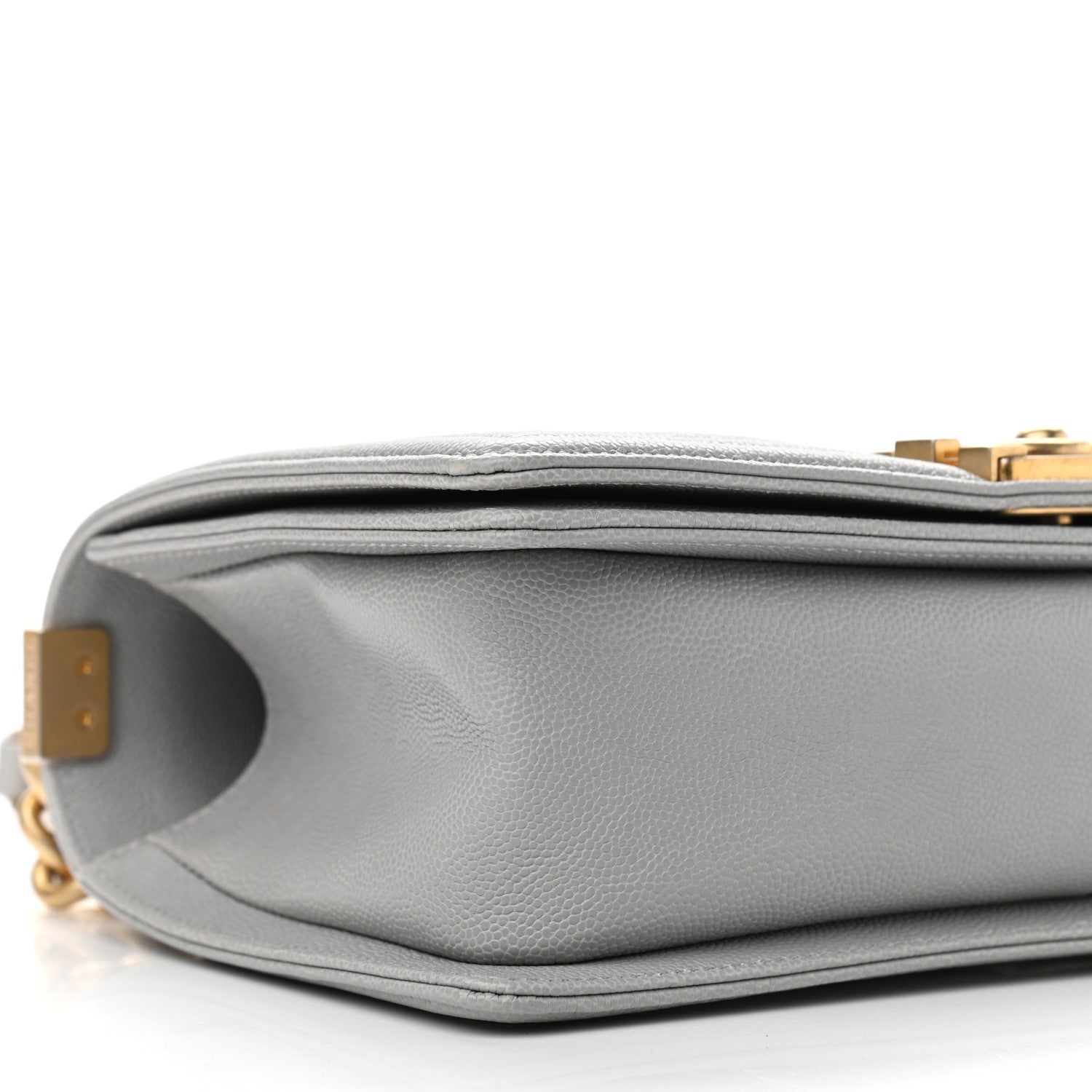 Chanel Caviar Quilted Medium Boy Flap Light Grey 9 of 10
