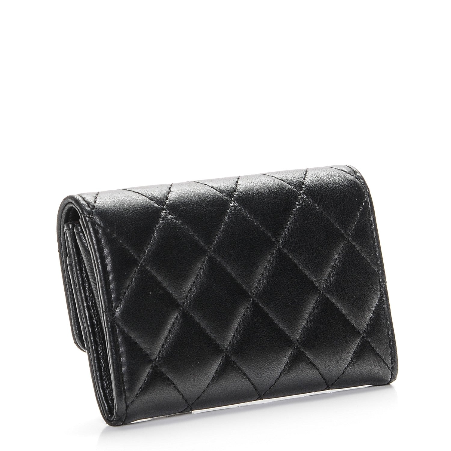 Chanel Lambskin Quilted Flap Card Holder Black 3 of 7
