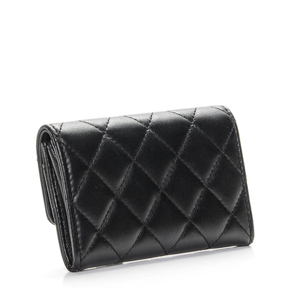 Chanel Lambskin Quilted Flap Card Holder Black 3 of 7