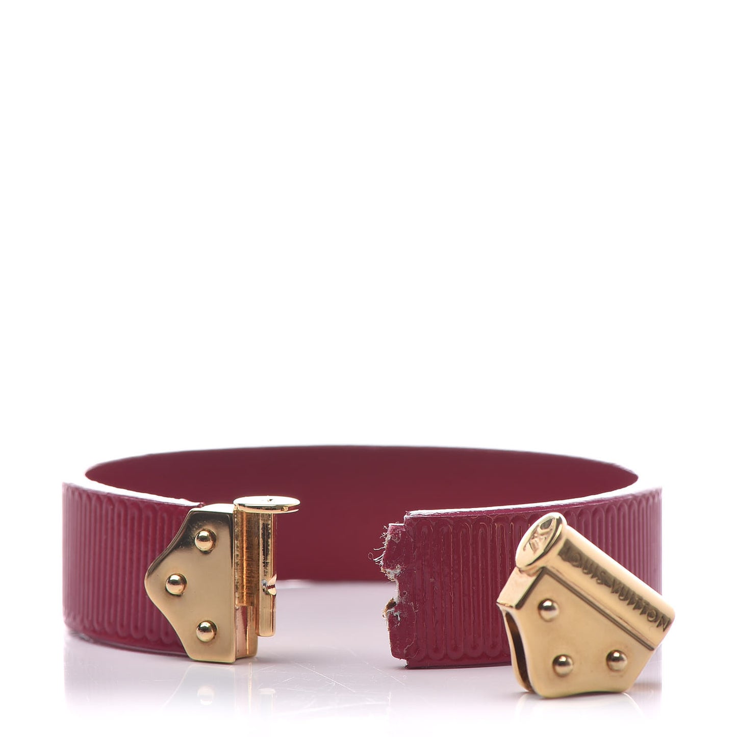 Patent Calfskin Embossed Spirit Bracelet 17 Rose Indien