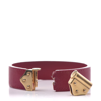 Louis Vuitton Patent Calfskin Embossed Spirit Bracelet 17 Rose Indien 11 of 12