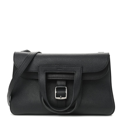 Hermes Taurillon Clemence Halzan 31 GM Black 1 of 14