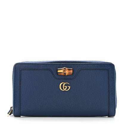 Gucci Wonka Grain Calfskin Diana Continental Wallet Blue 1 of 8