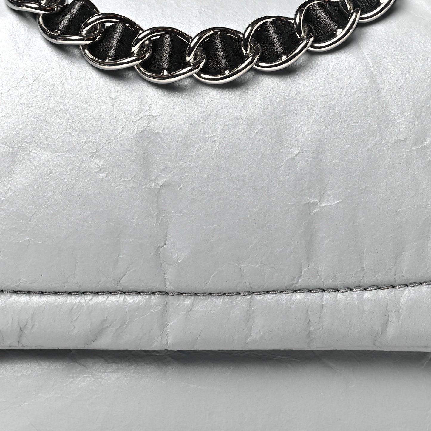 Lambskin The Pillow Bag Light Grey