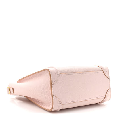Celine Drummed Calfskin Nano Luggage Pale Pink 4 of 13