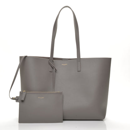 Saint Laurent Calfskin Large Shopping Tote Fog 3 of 7