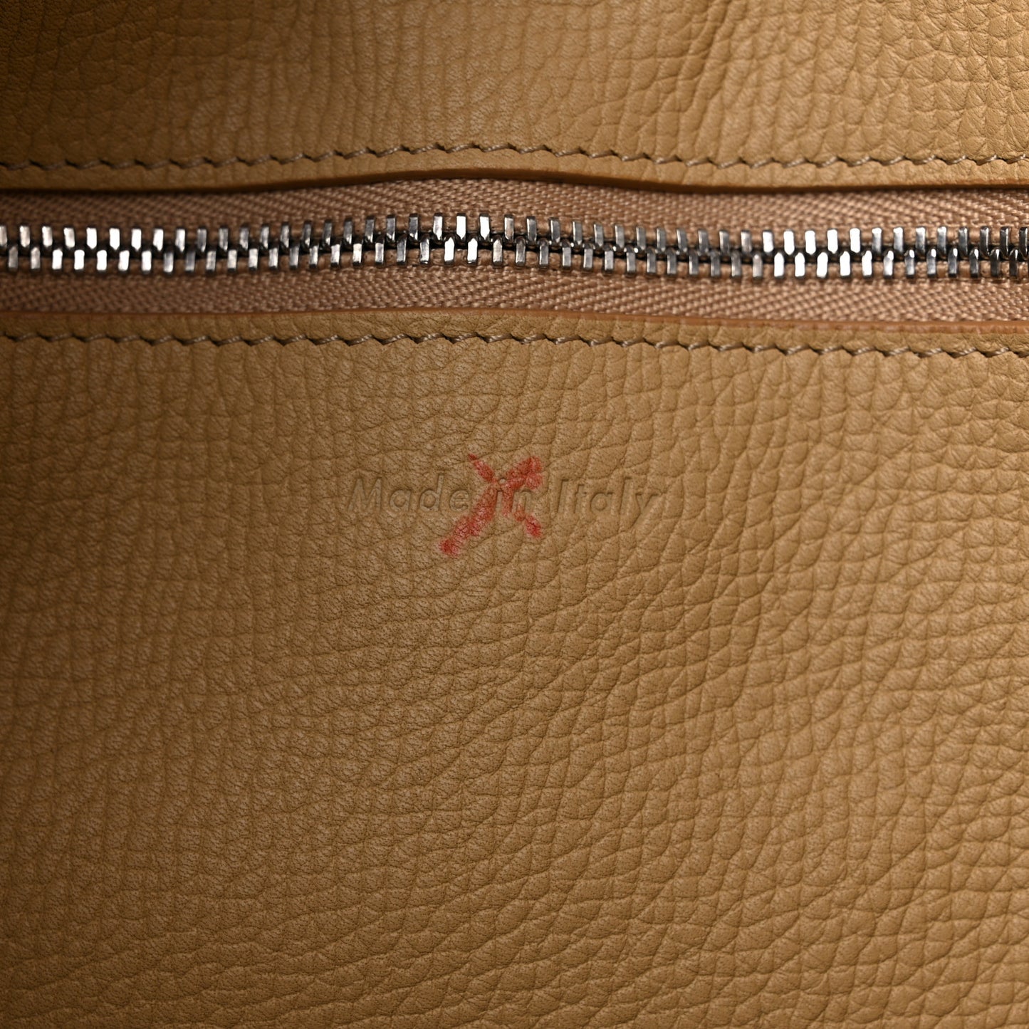 Supple Grained Calfskin Small Big Bag Sand