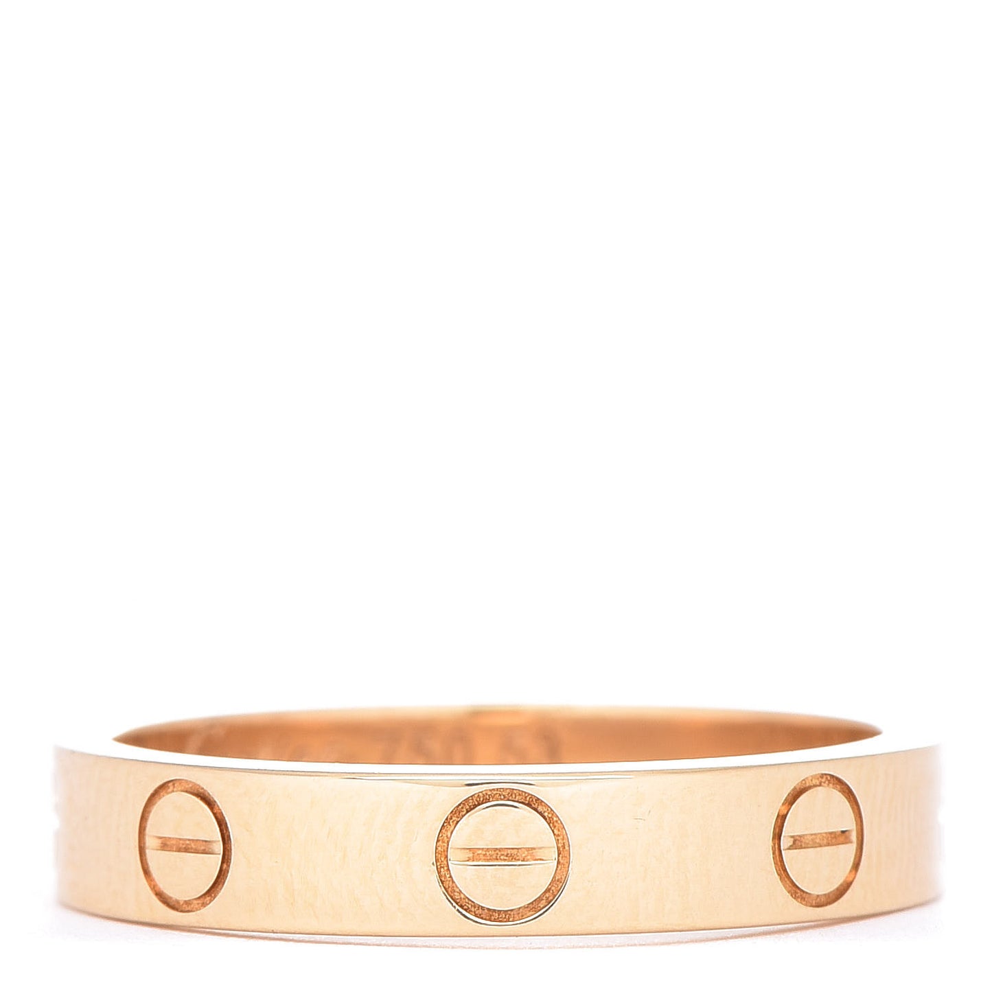 18K Yellow Gold 3.5mm LOVE Wedding Band Ring 53 6.25