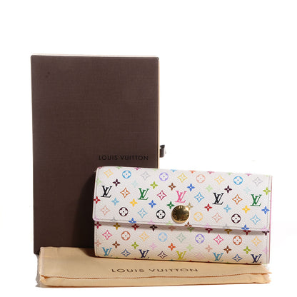 Louis Vuitton Monogram Multicolor Sarah Wallet White Litchi 8 of 8