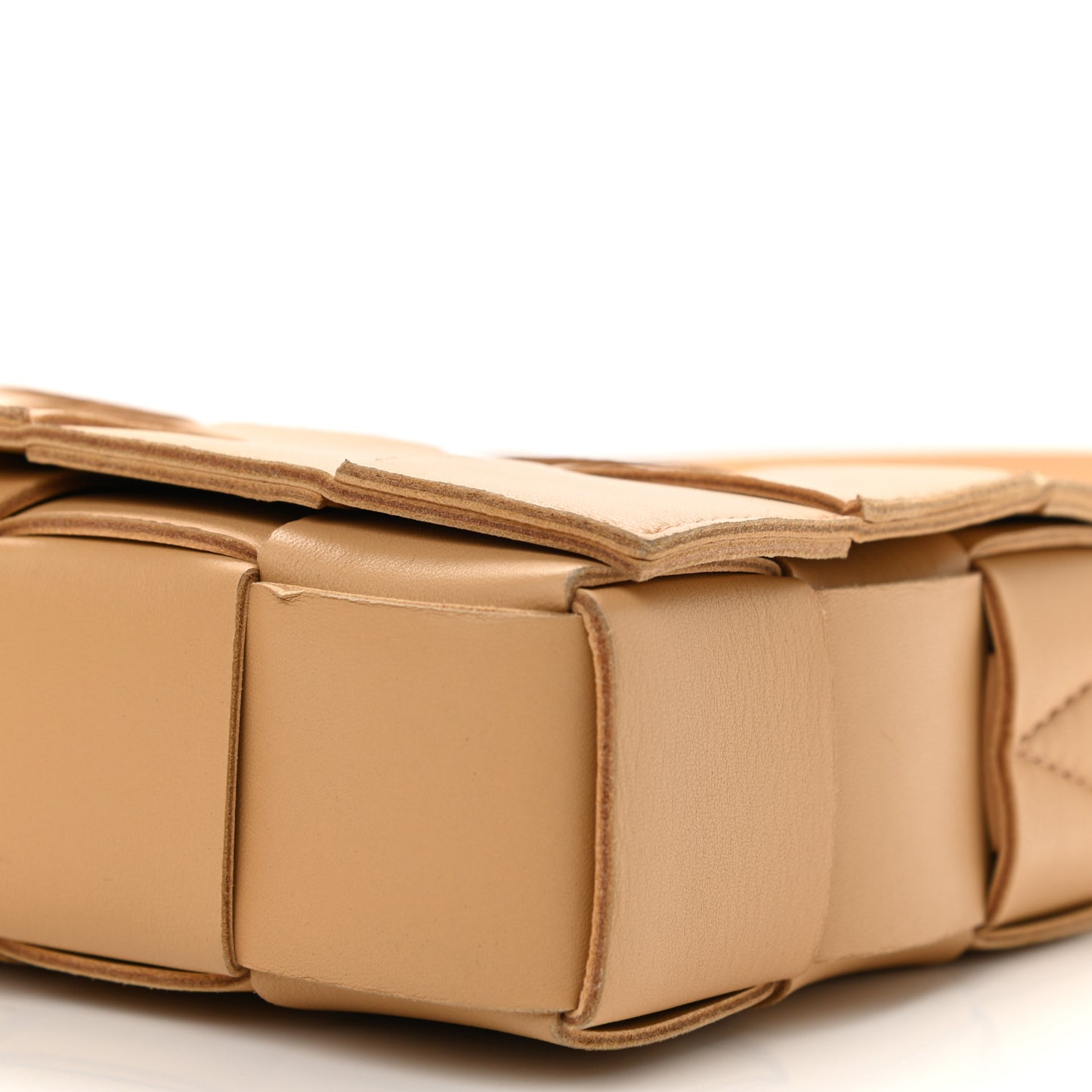Nappa Maxi Intreccio Cassette Bag Almond