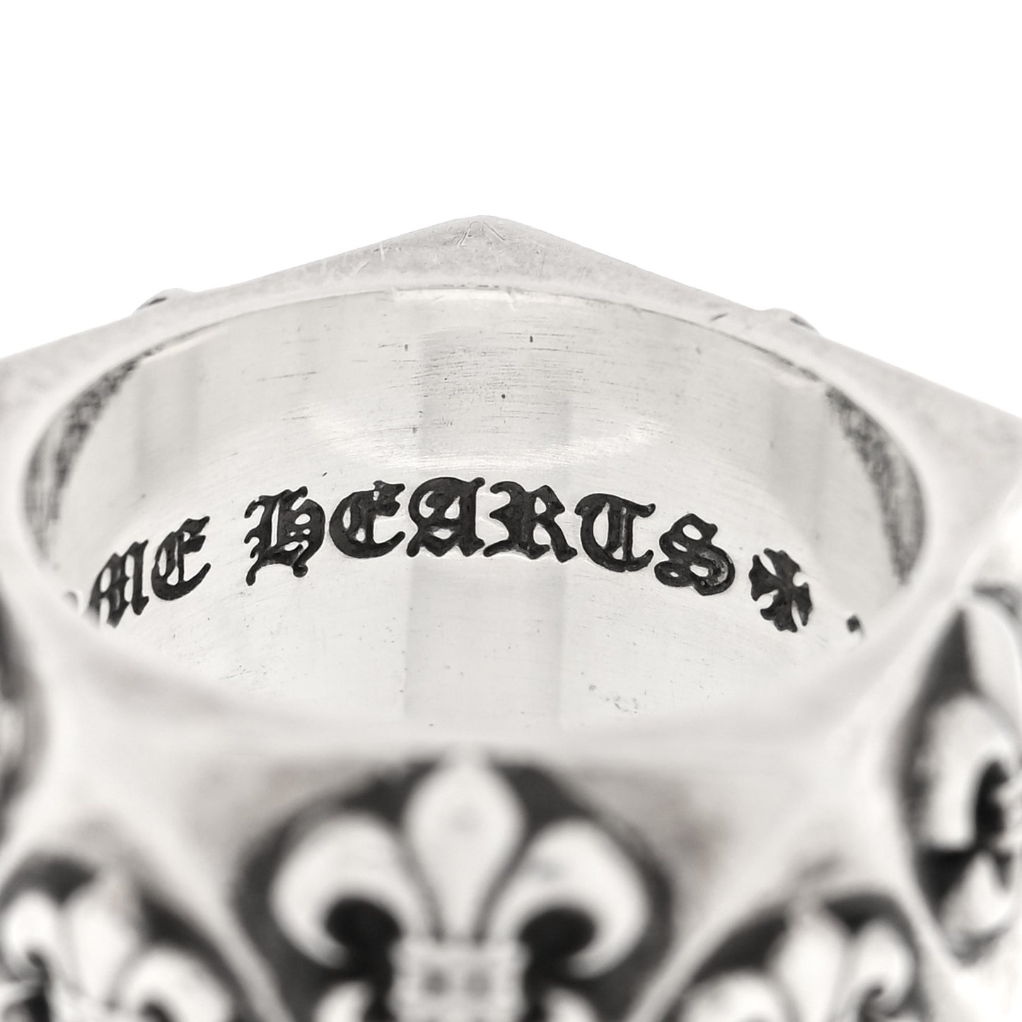 Sterling SIlver Pentagon Fleur de Lis Ring 54 7