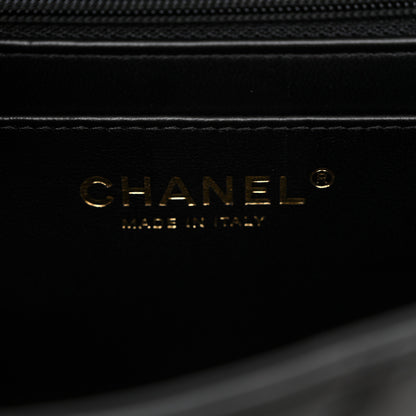 Chanel Lambskin Quilted Mini Top Handle Rectangular Flap Black 5 of 10