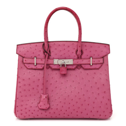 Hermes Ostrich Birkin 30 Fuchsia 1 of 9