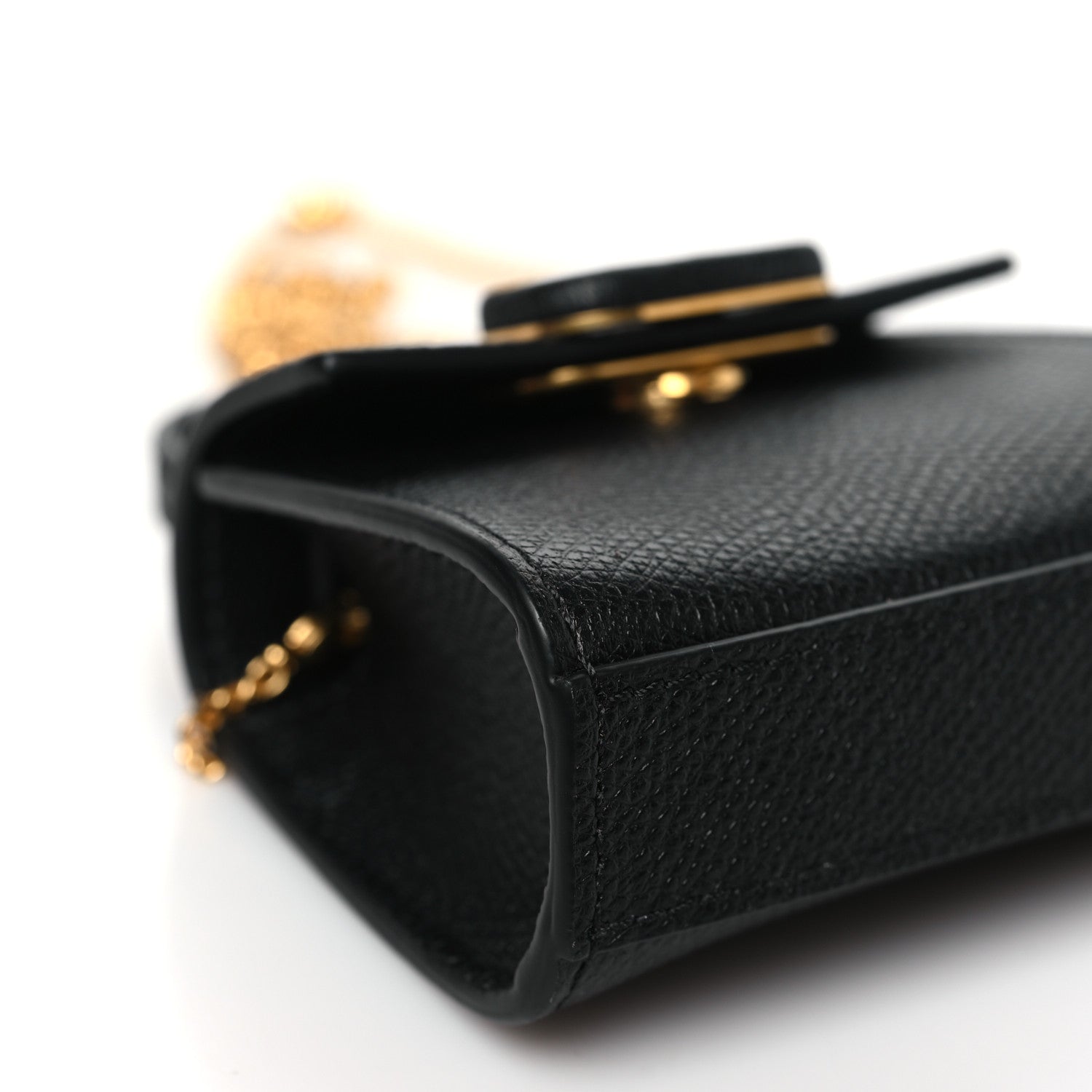 Valentino Garavani Grainy Calfskin Mini VLogo Belt Bag  85 34 Black 7 of 9