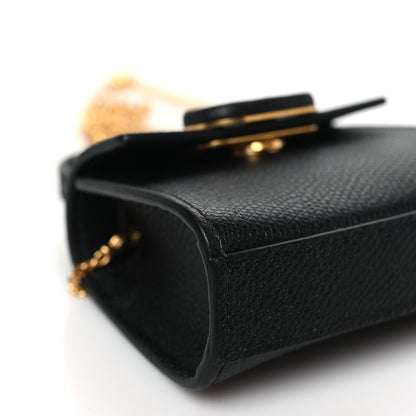 Valentino Garavani Grainy Calfskin Mini VLogo Belt Bag  85 34 Black 7 of 9
