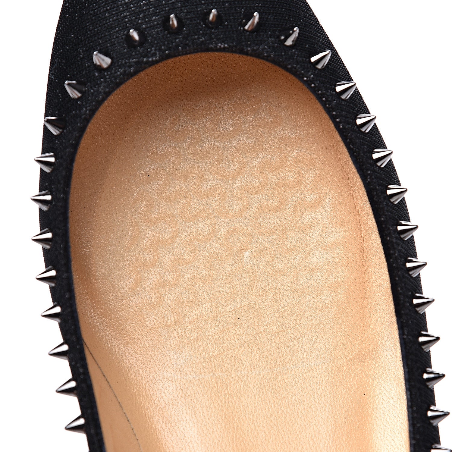 Christian Louboutin Glitter Tennis Anjalina Flats 37 Black Gun Metal 10 of 10
