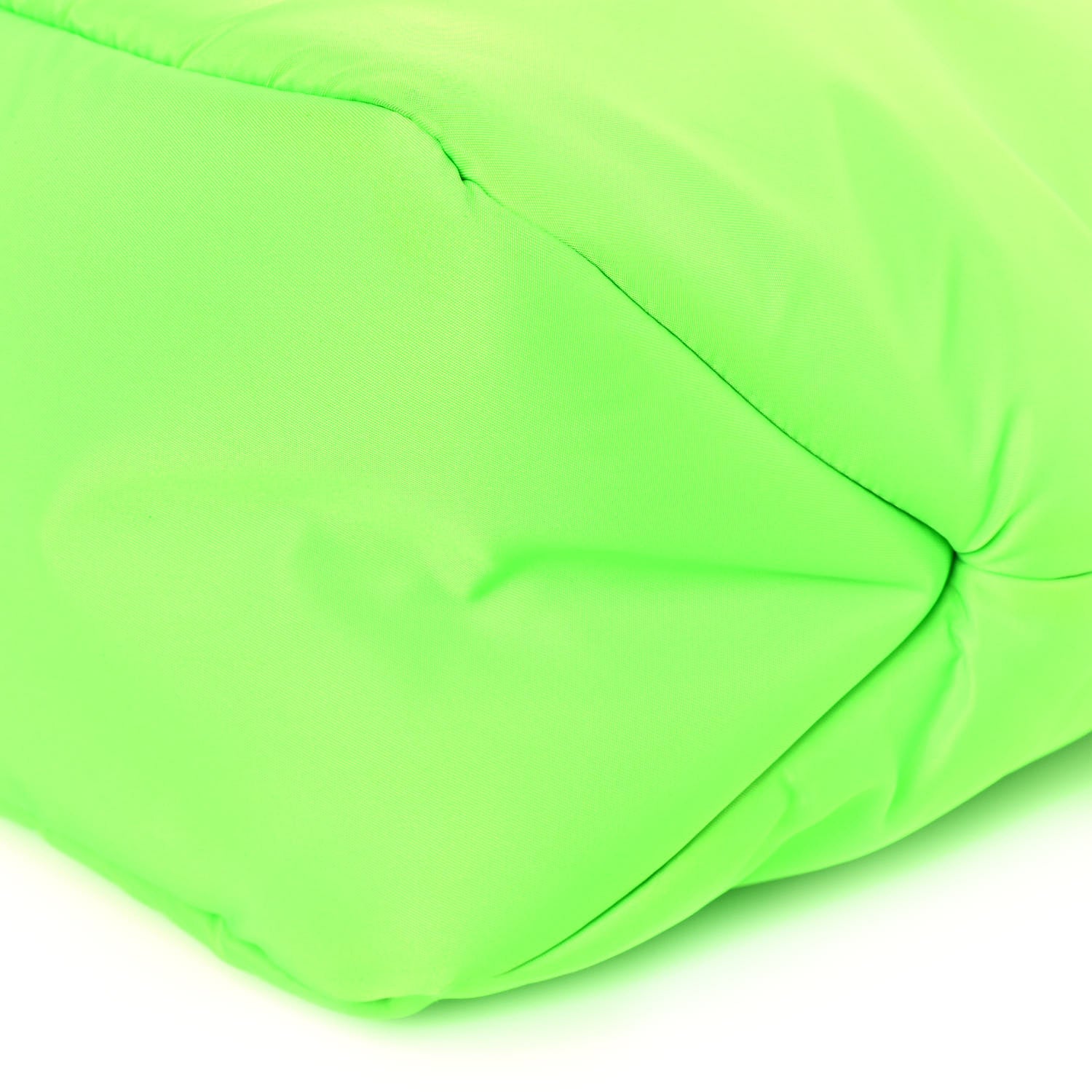 Prada Tessuto Nylon Soft Padded Medium Shopping Tote Verde Fluo 11 of 13