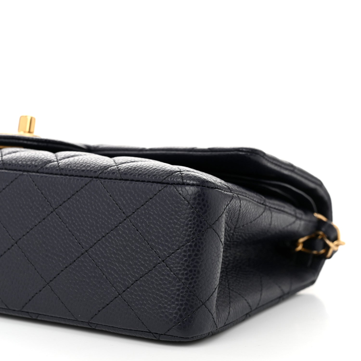 Chanel Caviar Quilted Medium Double Flap Navy 10 of 10