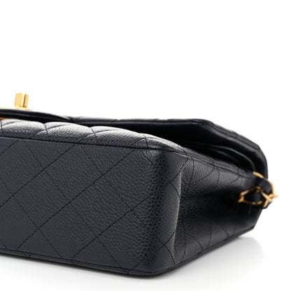 Chanel Caviar Quilted Medium Double Flap Navy 10 of 10