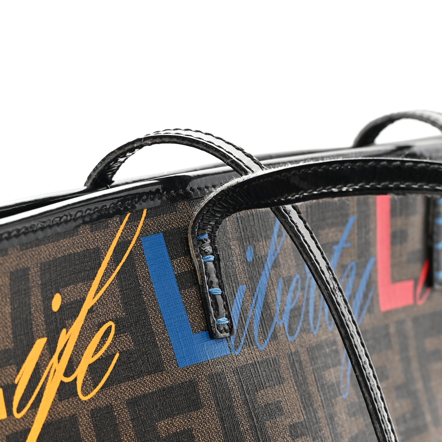 Fendi Zucca Love Life Liberty Medium Roll Tote Tobacco Multicolor 16 of 16