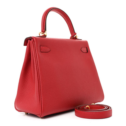 Hermes Togo Kelly Retourne 25 Rubis 3 of 10