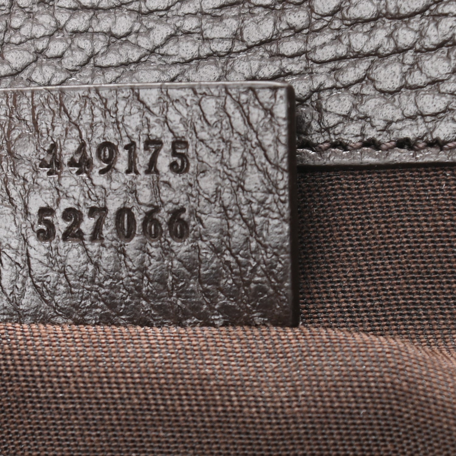 Gucci Monogram Dollar Calfskin O Drawstring Backpack Beige Ebony Testa di Moro Dark Chocolate 7 of 12
