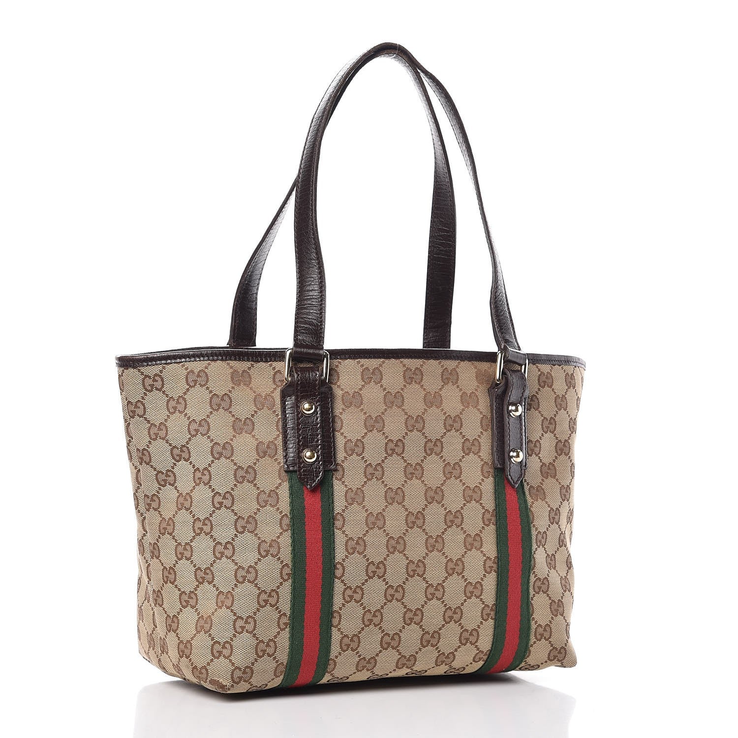 Gucci Monogram Medium Jolicoeur Tote Dark Brown 3 of 14