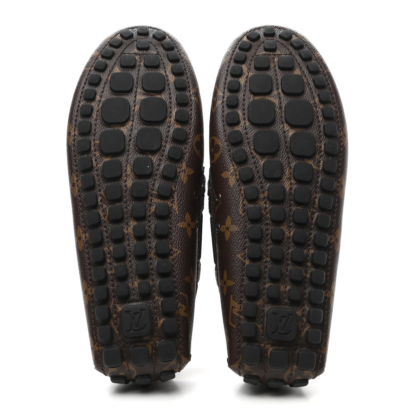 Monogram Mens Arizona Car Shoe Moccasin Loafers 8 Macassar