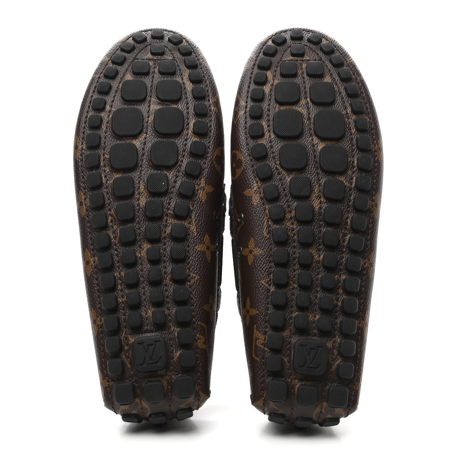 Louis Vuitton Monogram Mens Arizona Car Shoe Moccasin Loafers 8 Macassar 5 of 9