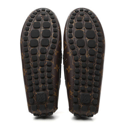 Louis Vuitton Monogram Mens Arizona Car Shoe Moccasin Loafers 8 Macassar 5 of 9