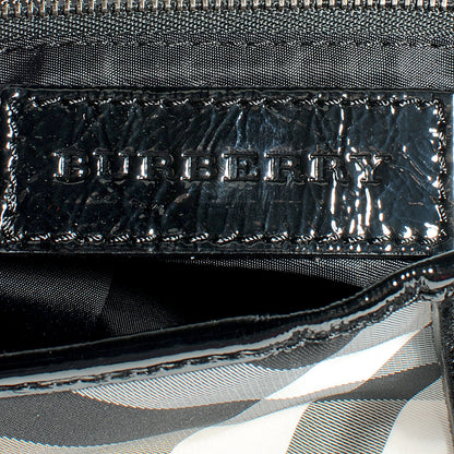 Burberry Patent Trim Smoked Check Tote Black 6 of 8