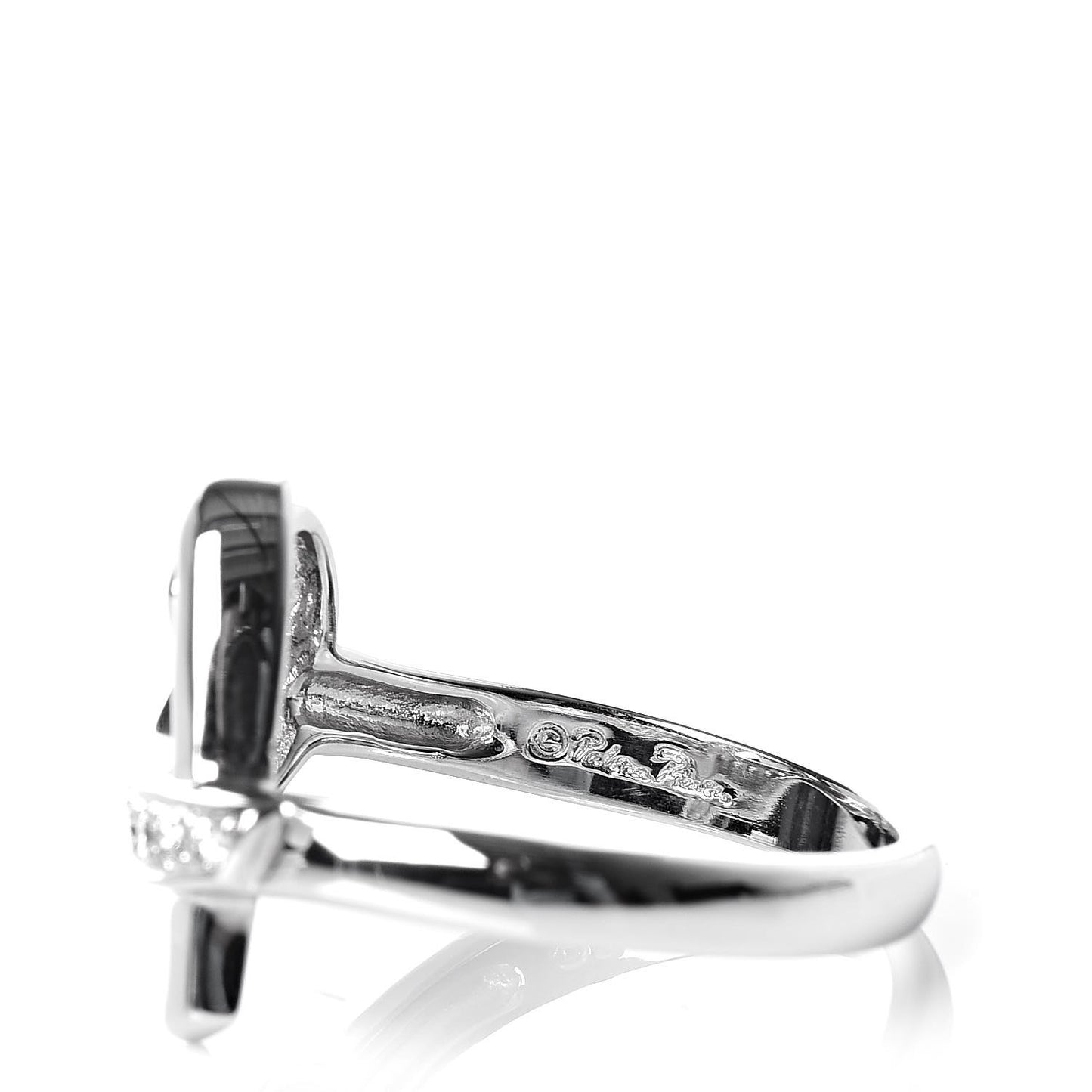 18K White Gold Diamond Paloma Picasso Loving Heart Ring 53 6.5
