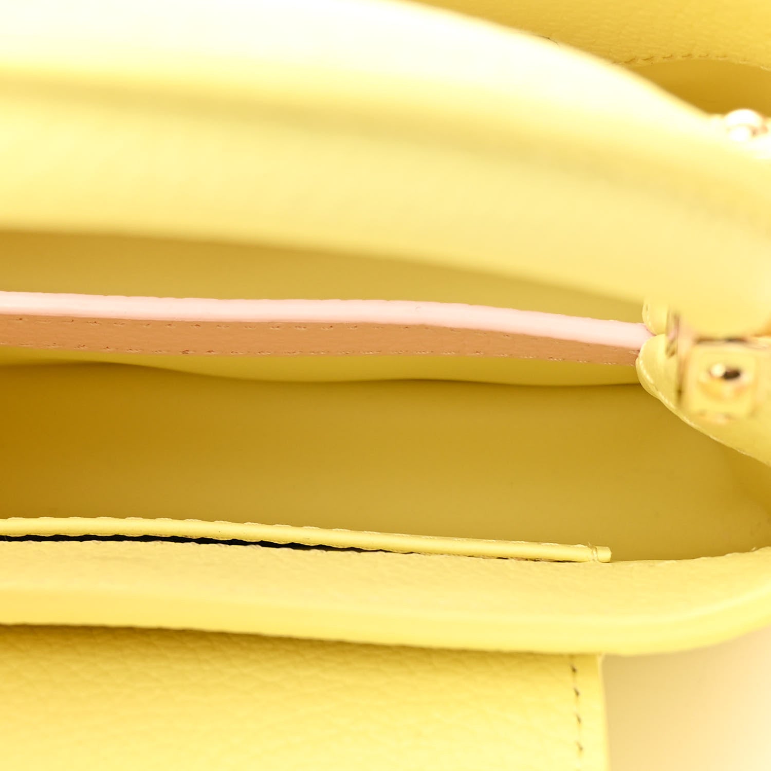 Louis Vuitton Taurillon Mini Capucines Sun Beam Yellow 6 of 11