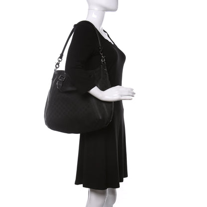 Gucci Nylon Monogram Medium Abbey Convertible Tote Black 2 of 9