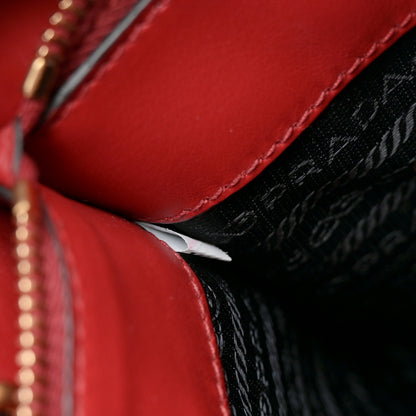 Prada Saffiano City Calfskin Small Paradigme Bag Red 7 of 17