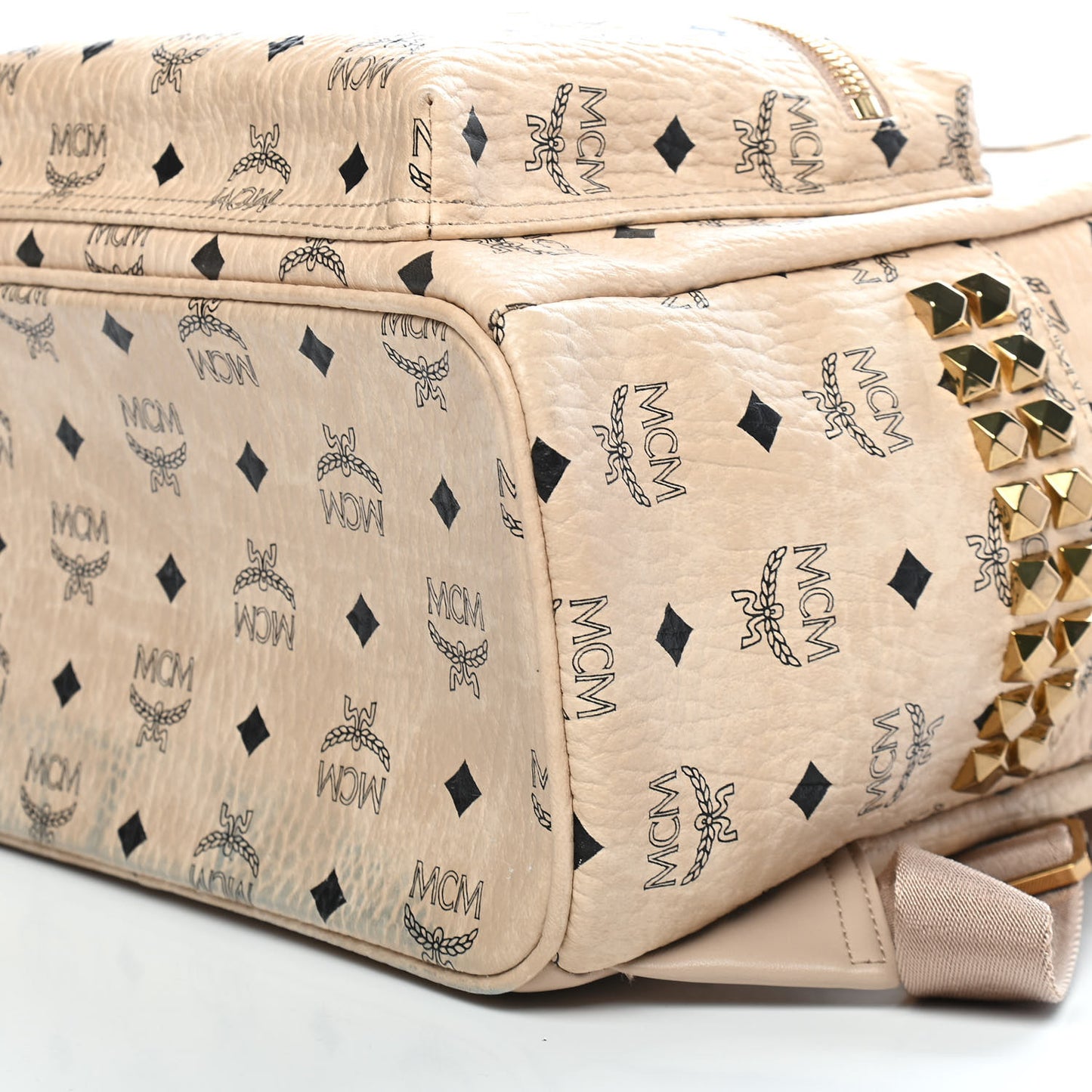 Visetos Small Side Stud Stark Backpack Beige