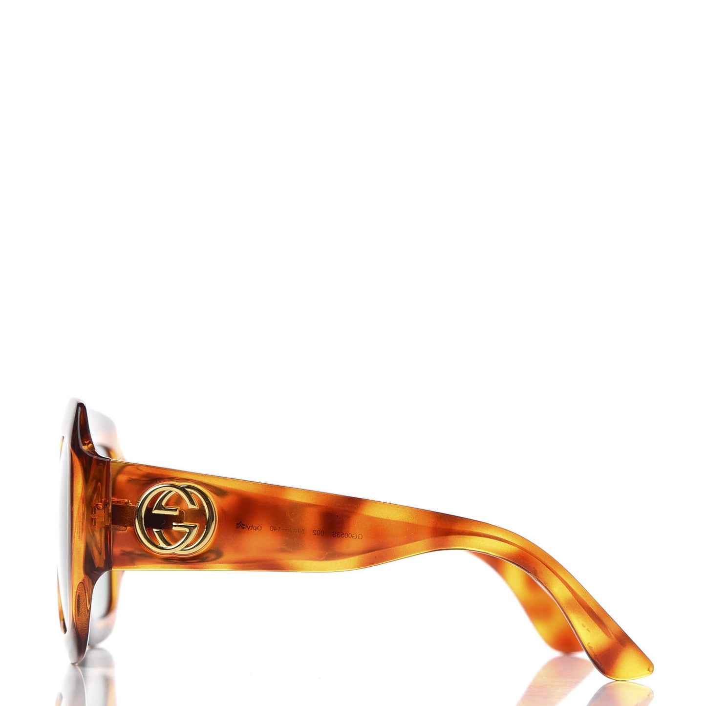 Acetate Square Frame Sunglasses GG0053S Havana