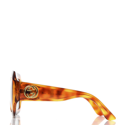 Gucci Acetate Square Frame Sunglasses GG0053S Havana 3 of 8