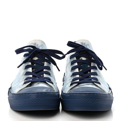 Christian Dior Technical Canvas Oblique Mens B23 Low Top Sneakers 42 White Blue 2 of 5