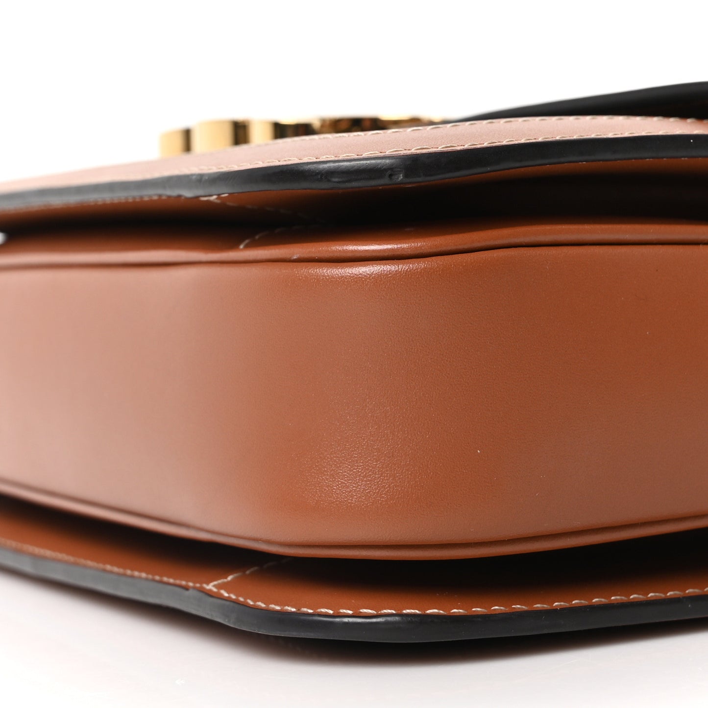 Triomphe Canvas Calfskin Medium Triomphe Bag Tan