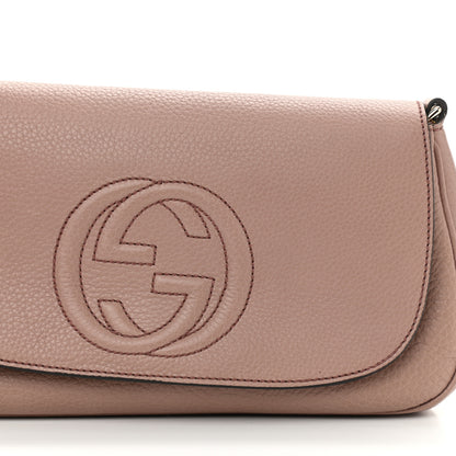 Gucci Pebbled Calfskin Medium Soho Flap Crossbody Pale Pink 10 of 10