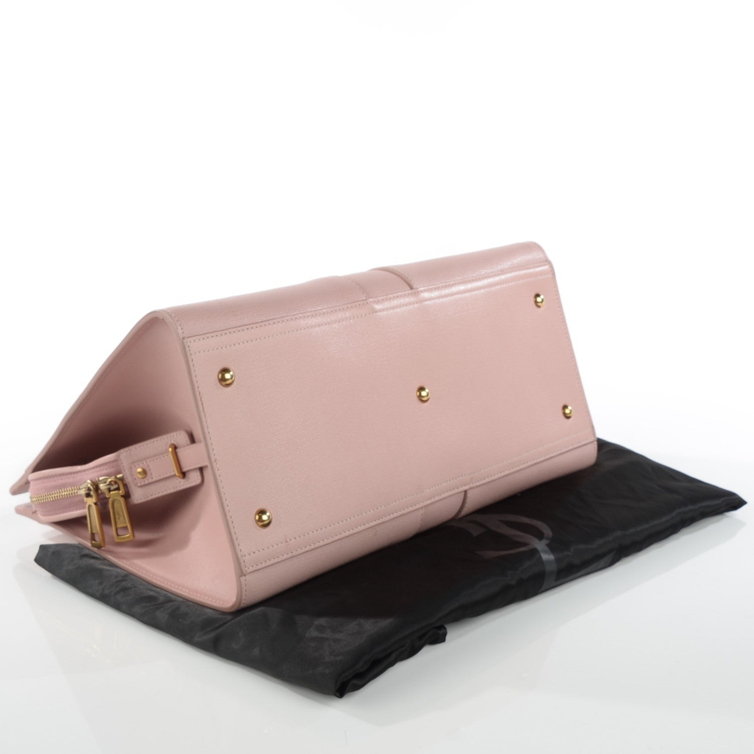 Saint Laurent Textured Leather Medium Cabas ChYc Light Pink 4 of 7