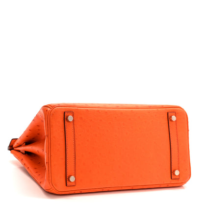 Hermes Ostrich Birkin 30 Tangerine 4 of 11